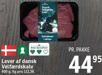 SPAR Lever Af Dansk Velfærdskalv 400g tilbud