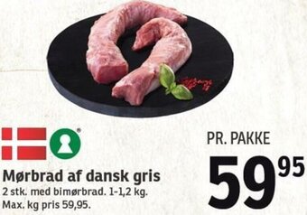 SPAR Mørbrad Af Dansk Gris tilbud