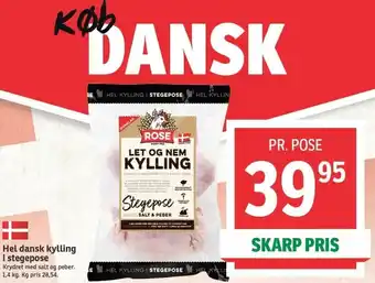 SPAR Hel Dansk Kylling i Stegepose 1,4 Kg tilbud