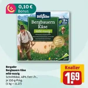 REWE DE Bergader Bergbauern Käse mild-nussig, EUR 1.69 tilbud