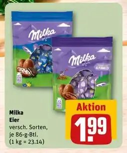 REWE DE Milka Eier, EUR 1.99 tilbud