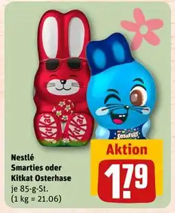 REWE DE Nestlé Smarties oder Kitkat Osterhase, EUR 1.79 tilbud