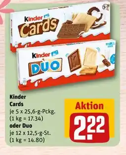 REWE DE Kinder Cards oder Duo, EUR 2.22 tilbud