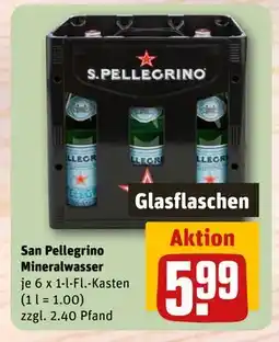 REWE DE San Pellegrino Mineralwasser, EUR 5.99 tilbud