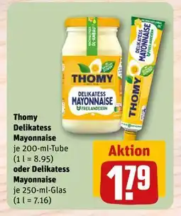 REWE DE Thomy Delikatess Mayonnaise oder Delikatess Mayonnaise, EUR 1.79 tilbud