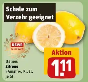 REWE DE Zitrone, EUR 1.11 tilbud