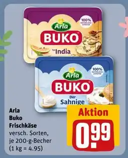 REWE DE Arla Buko Frischkäse, EUR 0.99 tilbud