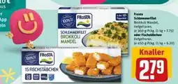 REWE DE Frosta Schlemmerfilet oder Fischstäbchen, EUR 2.79 tilbud