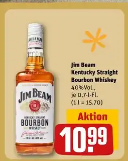 REWE DE Jim Beam Kentucky Straight Bourbon Whiskey, EUR 10.99 tilbud