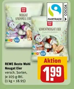 REWE DE REWE Beste Wahl Nougat Eier, EUR 1.99 tilbud