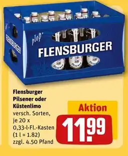 REWE DE Flensburger Pilsener oder Küstenlimo, EUR 11.99 tilbud