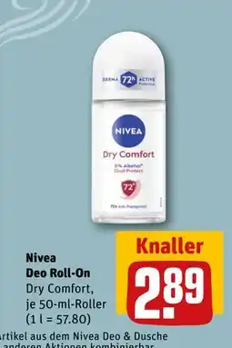 REWE DE Nivea Deo Roll-On, EUR 2.89 tilbud