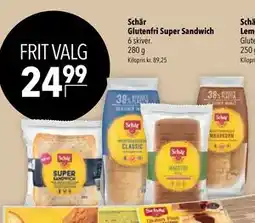 Citti Schär Glutenfri Super Sandwich tilbud