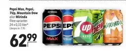 Citti Pepsi Max, Pepsi, 7Up, Mountain Dew eller Mirinda tilbud