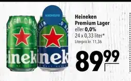 Citti Heineken Premium Lager eller 0,0% tilbud