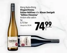 Citti Vingård Krems Grüner Veltliner eller Blauer Zweigelt Edition Chremisa tilbud