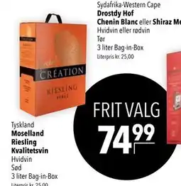 Citti Moselland Riesling Kvalitetsvin tilbud