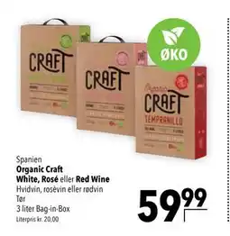 Citti Organic Craft White, Rosé. eller. Red Wine tilbud