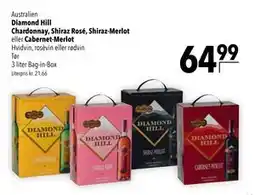 Citti Diamond Hill Chardonnay, Shiraz Rosé, Shiraz-Merlot eller Cabernet-Merlot tilbud