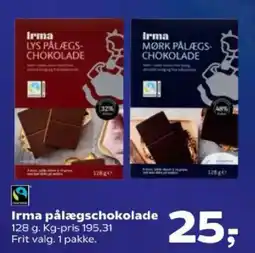 SuperBrugsen Irma pålægschokolade tilbud