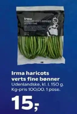 SuperBrugsen Irma haricots verts fine bønner tilbud