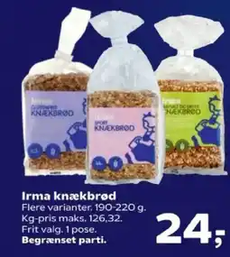 SuperBrugsen Irma knækbrød tilbud