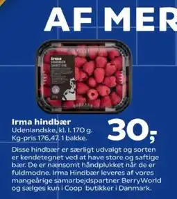 SuperBrugsen Irma hindbær tilbud