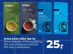 SuperBrugsen Irma brev eller løs te tilbud