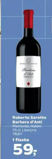 SuperBrugsen Roberto Sarotto Barbera d'Asti tilbud