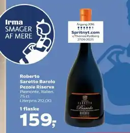 SuperBrugsen Roberto Sarotto Barolo Pezole Riserva tilbud