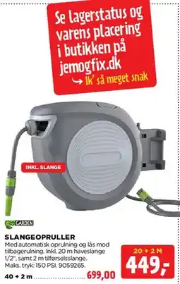 jem & fix Slangeopruller (vægmodel) tilbud