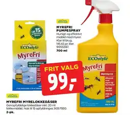 jem & fix MyreFri Pumpespray / Myrelokkedåser tilbud