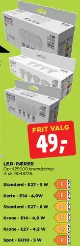 jem & fix LED-PÆRER (FRIT VALG) tilbud
