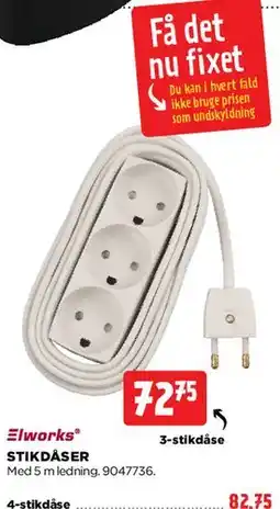 jem & fix 3-stikdåse / Stikdåse tilbud