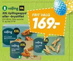 Bilka salling XXL kyllingespyd eller -brystfilet tilbud