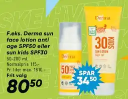 Bilka Derma Sun solcreme tilbud