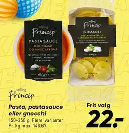 Bilka Prince pasta / pastasauce / gnocchi tilbud