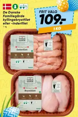 Bilka De Danske Familiegårde - kyllingebrystfilet / inderfilet tilbud