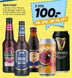 Bilka Specialøl – 5 stk. tilbud tilbud