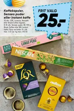 Bilka Kaffekapsler / Senseo puder / instant kaffe tilbud