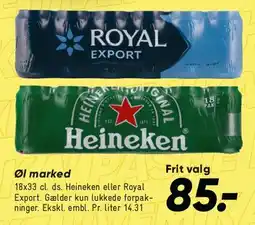 Bilka Øl marked (Heineken / Royal Export) tilbud
