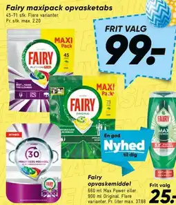 Bilka Fairy maxipack opvasketabs / opvaskemiddel tilbud