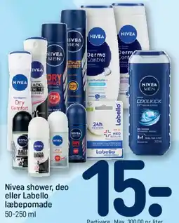 REMA 1000 Nivea shower, deo eller Labello leppepomade tilbud