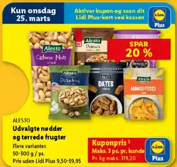 Lidl Udvalgte nødder og tørrede frugter tilbud