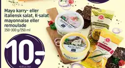 REMA 1000 Mayo karry eller italiensk salat / K-salat mayonnaise eller remoulade tilbud