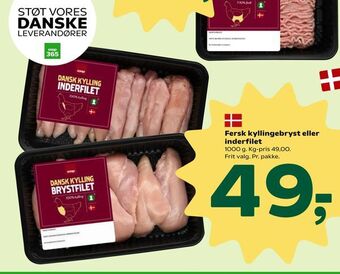 Coop 365 Fersk kyllingebryst eller inderfilet tilbud