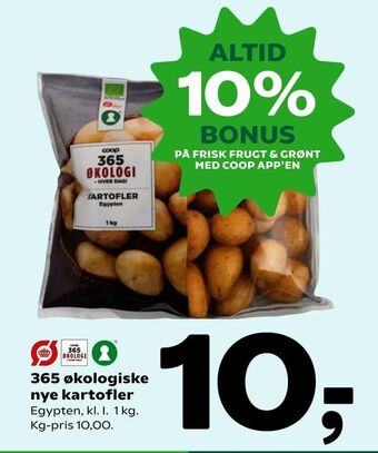 Coop 365 365 økologiske nye kartofler tilbud