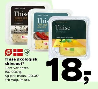 Coop 365 Thise økologisk skiveost tilbud
