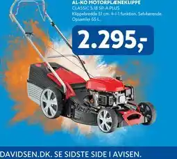 Davidsen AL-KO MOTORPLÆNEKLIPPE tilbud