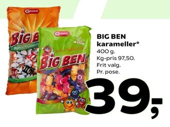 Coop 365 BIG BEN karameller tilbud